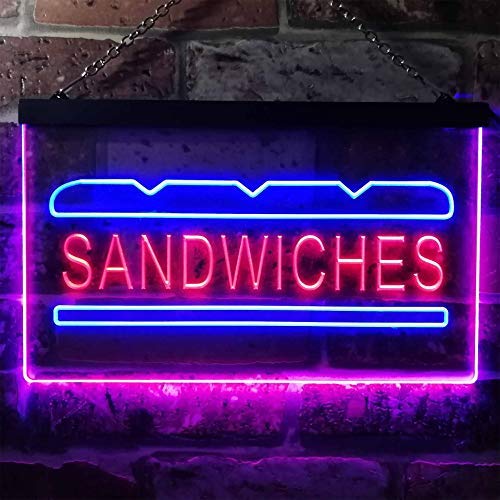 Sandwiches Dual LED Neon Light Sign